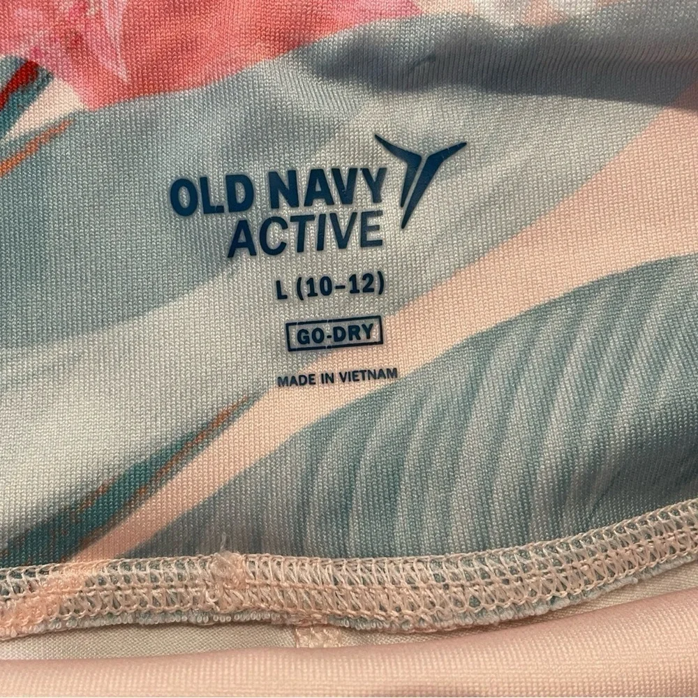 Old Navy Girls Pink Floral Athletic Legging Pants Size L(10-12)